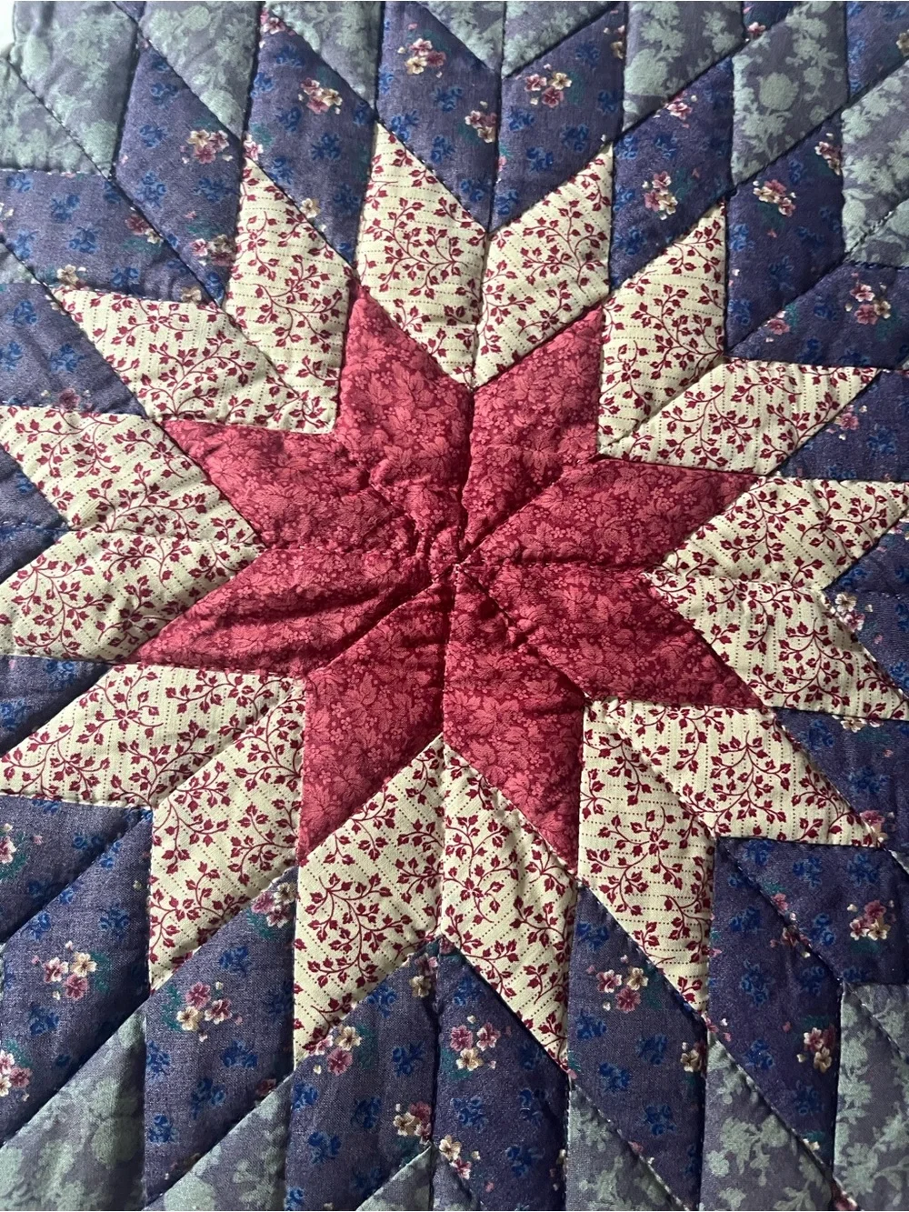 Quilt Vintage Lone Star 37 1/2” W x 47 1/2 L